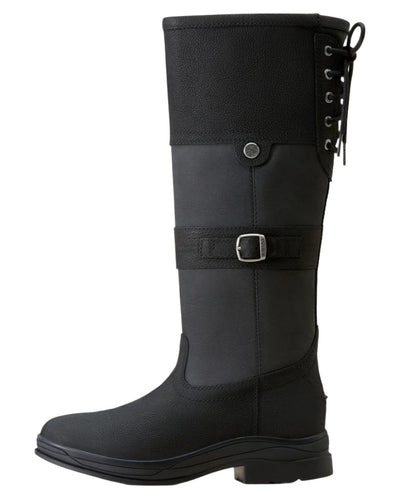 Charcoal coloured Ariat Langdale Waterproof Boots on white background #colour_charcoal