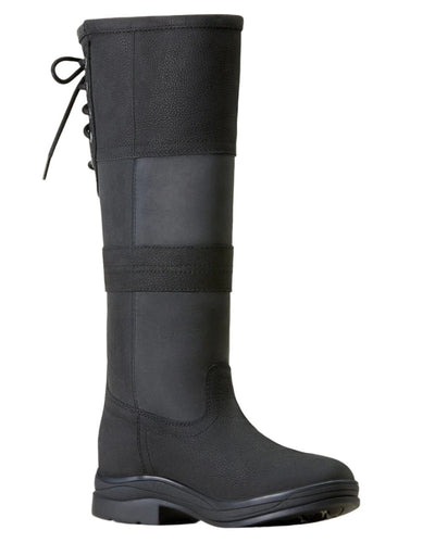 Charcoal coloured Ariat Langdale Waterproof Boots on white background #colour_charcoal