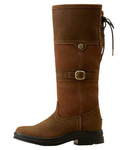 Java coloured Ariat Langdale Waterproof Boots on white background #colour_java