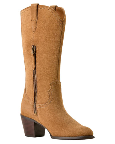 Carmel Suede Coloured Ariat Womens Addison Boot on white background #colour_carmel-suede