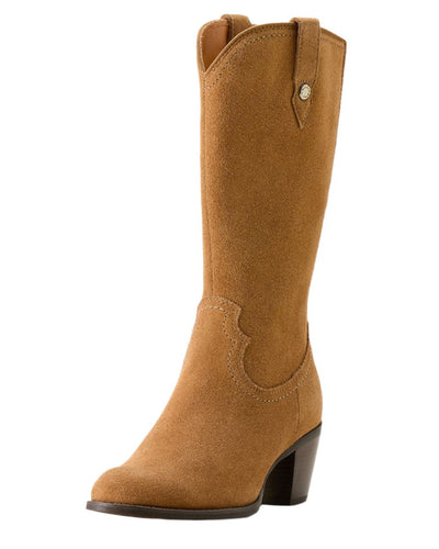 Carmel Suede Coloured Ariat Womens Addison Boot on white background #colour_carmel-suede