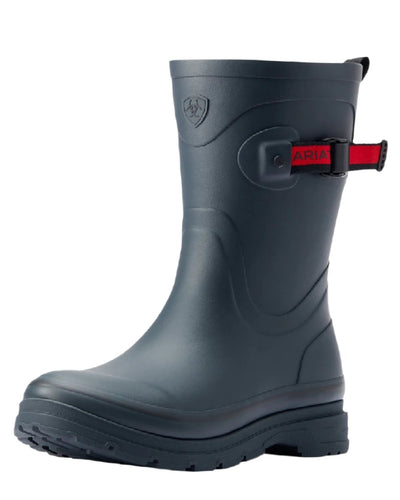 Navy coloured Ariat Womens Burford Wellington Boots on white background #colour_navy