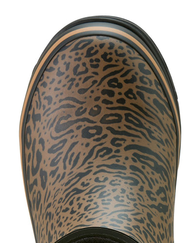 Ocelot Print coloured Ariat Womens Burford Wellington Boots on white background #colour_ocelot-print