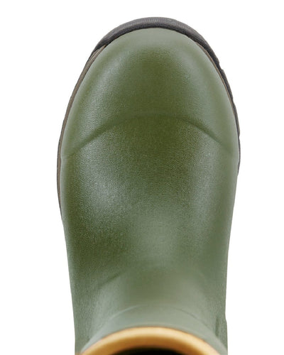 Olive Green coloured Ariat Womens Burford Wellington Boots on white background #colour_olive-green