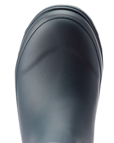 Navy coloured Ariat Womens Kelmarsh Mid Rubber Wellington Boots on white background #colour_navy