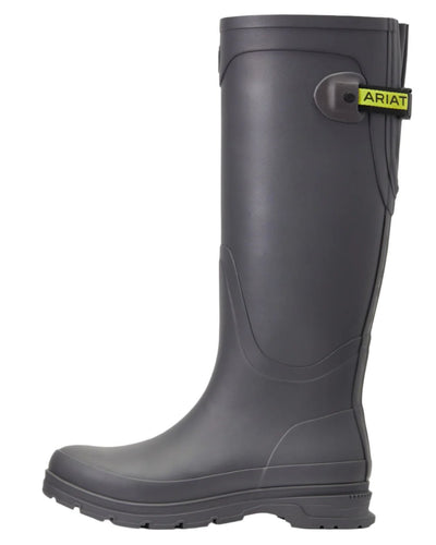 Grey coloured Ariat Womens Kelmarsh Wellington Boots on White background #colour_grey