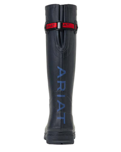 Navy coloured Ariat Womens Kelmarsh Wellington Boots on White background #colour_navy