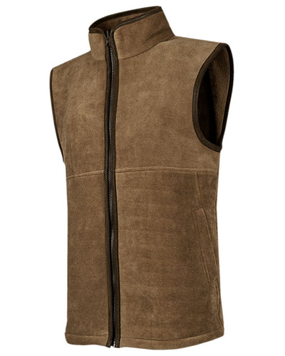 Camel Coloured Baleno Harvey Fleece Gilet on white background #colour_camel