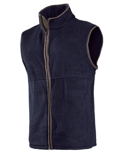 Navy Blue Coloured Baleno Harvey Fleece Gilet on white background #colour_navy-blue