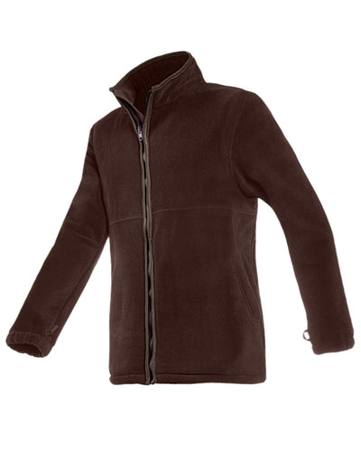 Chocolate Coloured Baleno Henry Fleece Jacket on white background #colour_chocolate