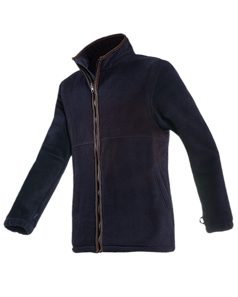 Navy Blue Coloured Baleno Henry Fleece Jacket on white background 