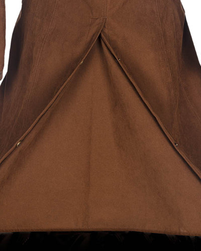 Earth Brown Coloured Baleno Kensington Long Waterproof Coat On A White Background #colour_earth-brown