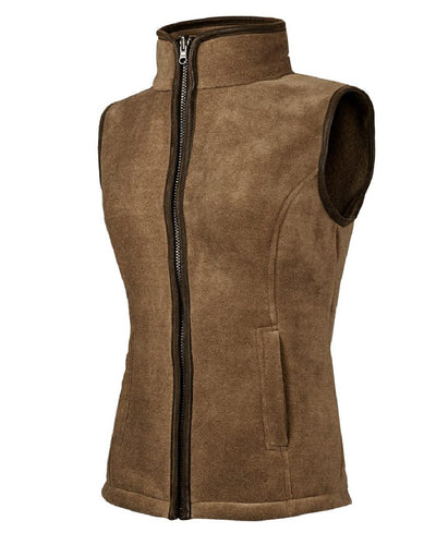 Camel coloured Baleno Sally Ladies Fleece Gilet on white background #colour_camel