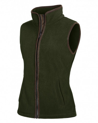 Khaki coloured Baleno Sally Ladies Fleece Gilet on white background #colour_khaki