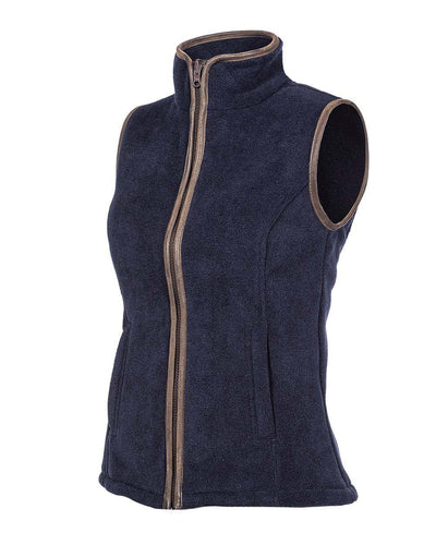 Navy Blue coloured Baleno Sally Ladies Fleece Gilet on white background #colour_navy-blue