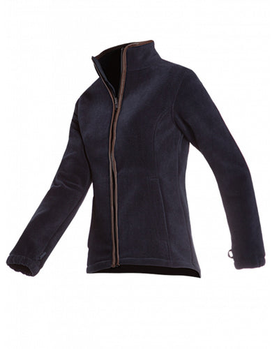 Navy Blue coloured Baleno Sarah Fleece Jacket on white background #colour_navy-blue