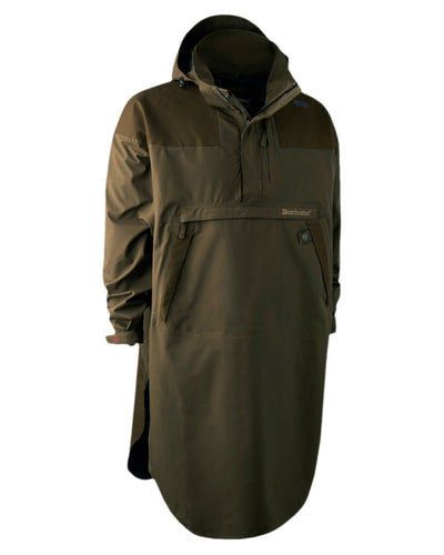 Canteen Coloured Deerhunter Track Rain Long Anorak on white background #colour_canteen