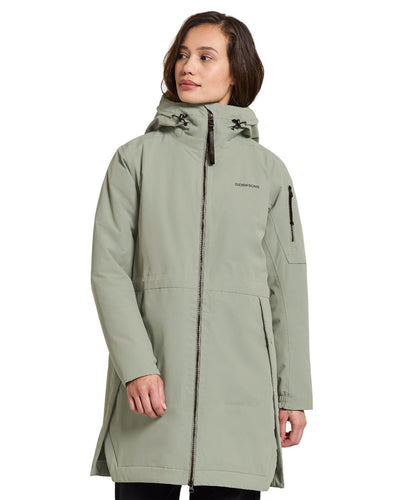 Didriksons Ella Womens Parka 2 in Wilted Leaf #colour_wilted-leaf