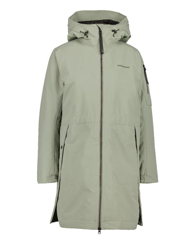 Wilted Leaf Coloured Didriksons Ella Womens Parka 2 On A White Background #colour_wilted-leaf