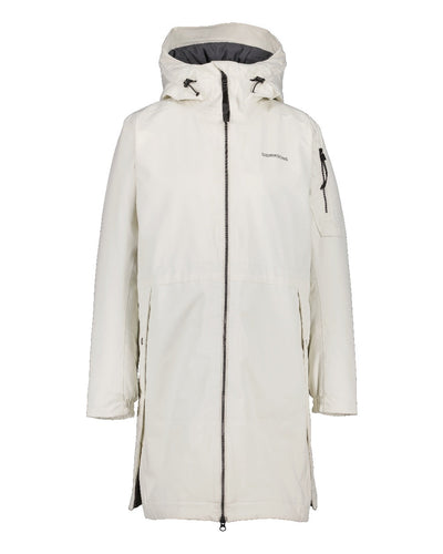 White Foam Coloured Didriksons Ella Womens Parka 2 On A White Background #colour_white-foam