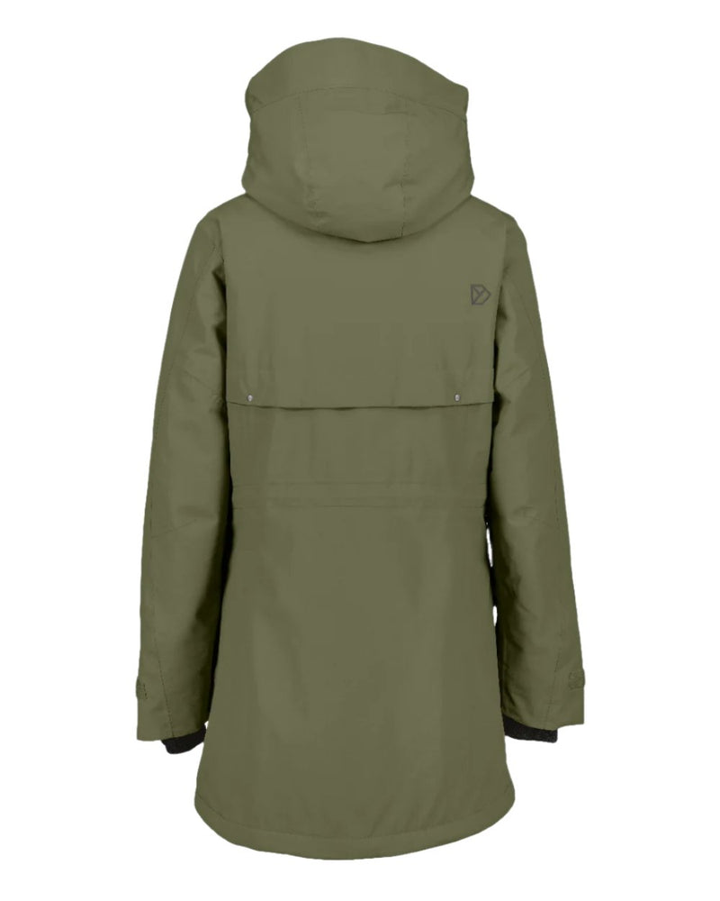 Deep Green Coloured Didriksons Frida Womens Parka 7 On A White Background 