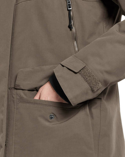 Mocha Brown coloured Didriksons Frida Womens Parka 7 on white background #colour_mocha-brown