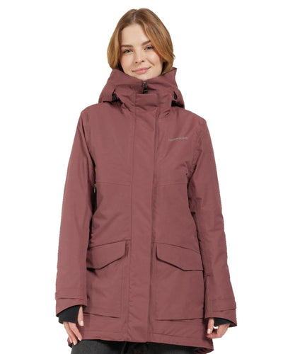 Old Rust coloured Didriksons Frida Womens Parka 7 on white background #colour_old-rust