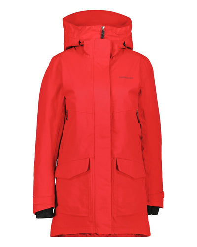 Pomme Red Coloured Didriksons Frida Womens Parka 7 On A White Background #colour_pomme-red