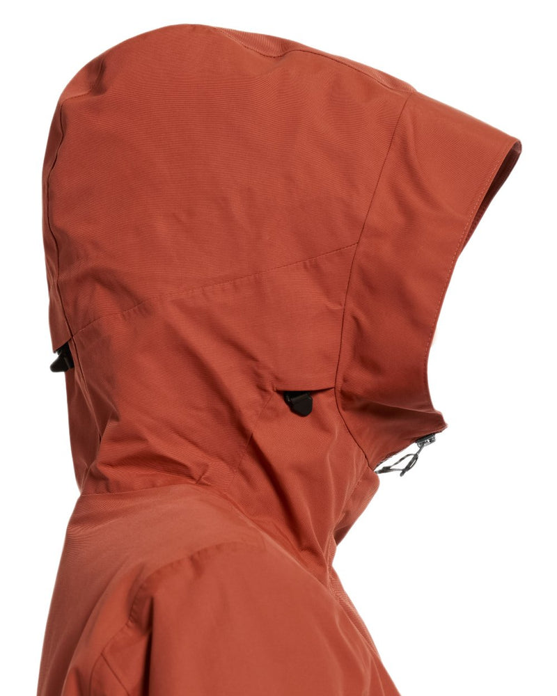Rust coloured Didriksons Frida Womens Parka 7 on white background 