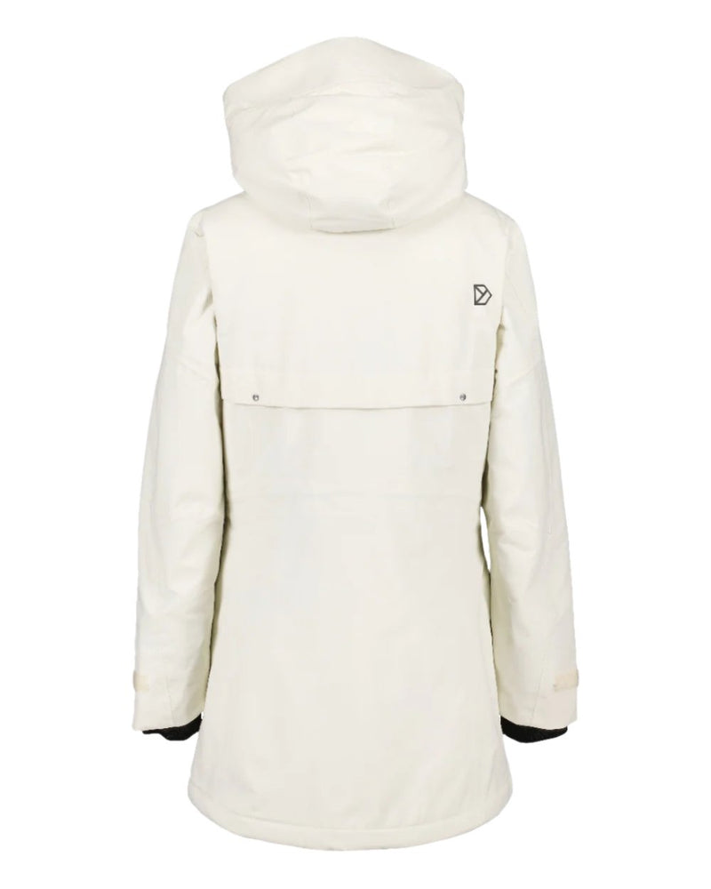 White Foam Coloured Didriksons Frida Womens Parka 7 On A White Background 