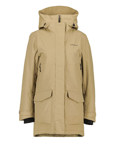 Wood Coloured Didriksons Frida Womens Parka 7 On A White Background #colour_wood