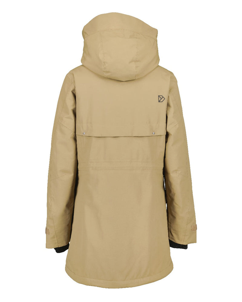 Wood Coloured Didriksons Frida Womens Parka 7 On A White Background 