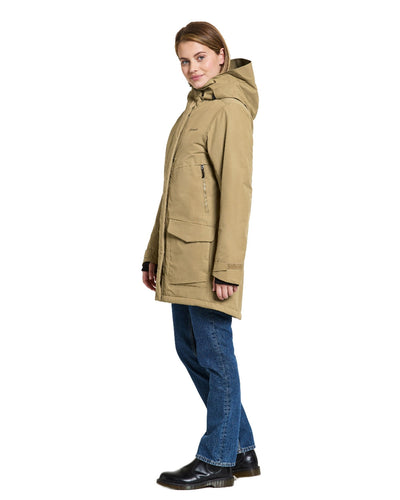 Wood Coloured Didriksons Frida Womens Parka 7 On A White Background #colour_wood