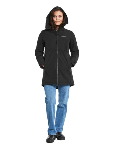 Black Coloured Didriksons Helle Ladies Parka 5 On A White Background  #colour_black