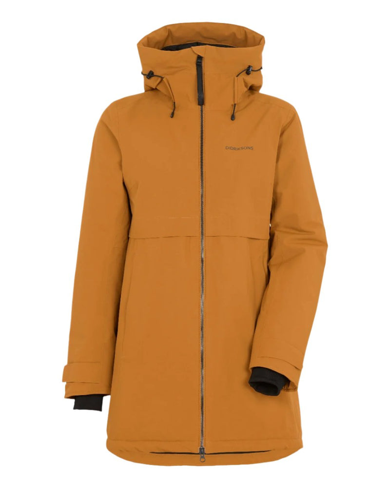 Cayenne Coloured Didriksons Helle Ladies Parka 5 On A White Background  