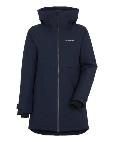 Dark Night Blue Coloured Didriksons Helle Ladies Parka 5 On A White Background  #colour_dark-night-blue