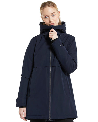 Dark Night Blue Coloured Didriksons Helle Ladies Parka 5 On A White Background  #colour_dark-night-blue