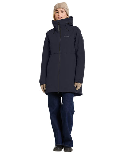 Dark Night Blue Coloured Didriksons Helle Ladies Parka 5 on white background #colour_dark-night-blue