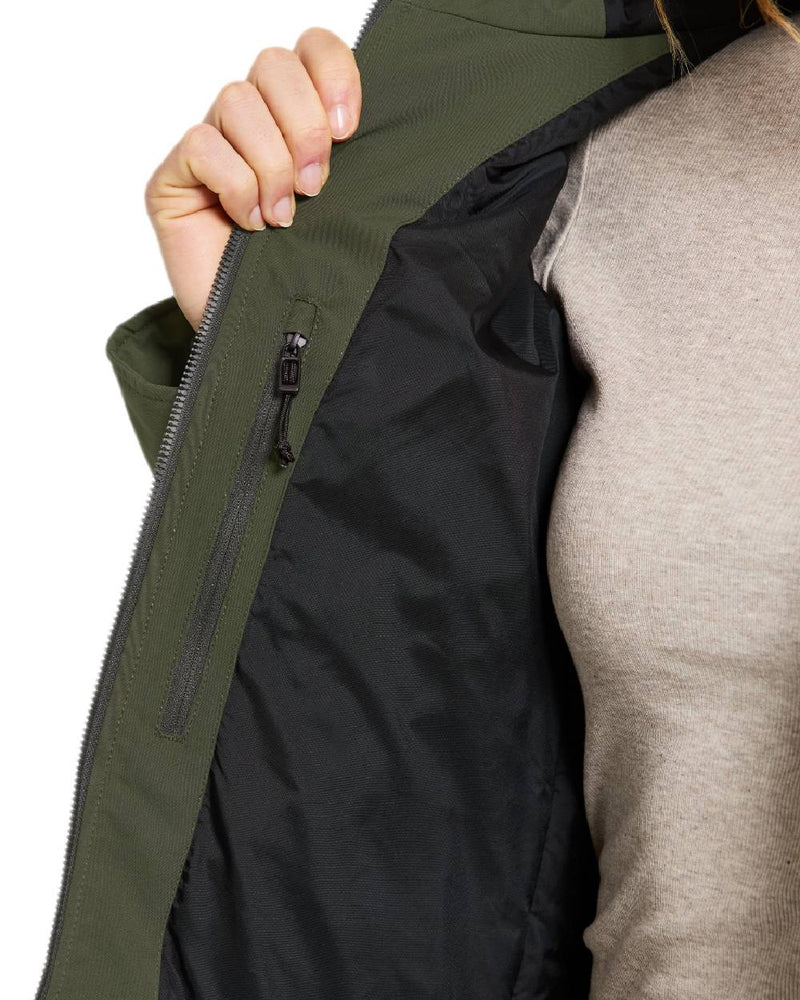 Deep Green Coloured Didriksons Helle Ladies Parka 5 on white background 