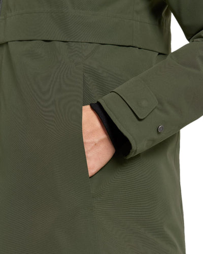 Deep Green Coloured Didriksons Helle Ladies Parka 5 on white background #colour_deep-green