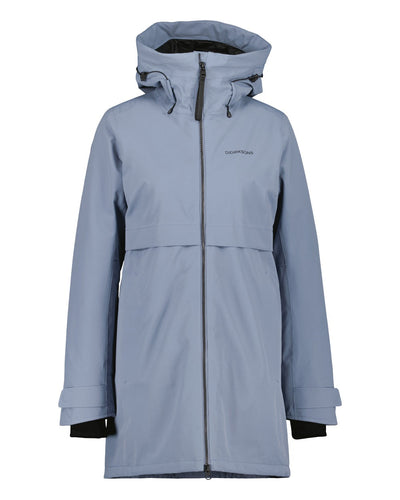 Glacial Blue Coloured Didriksons Helle Ladies Parka 5 On A White Background  #colour_glacial-blue