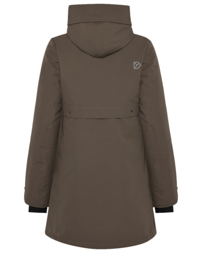 Mocha Brown Coloured Didriksons Helle Ladies Parka 5 on white background #colour_mocha-brown