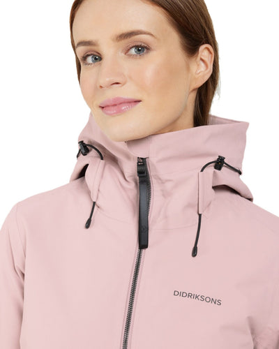 Oyster Lilac coloured Didriksons Helle Ladies Parka 5 on white background #colour_oyster-lilac