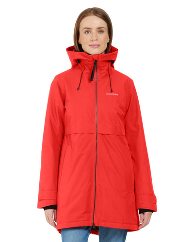 Pomme Red coloured Didriksons Helle Ladies Parka 5 on white background #colour_pomme-red