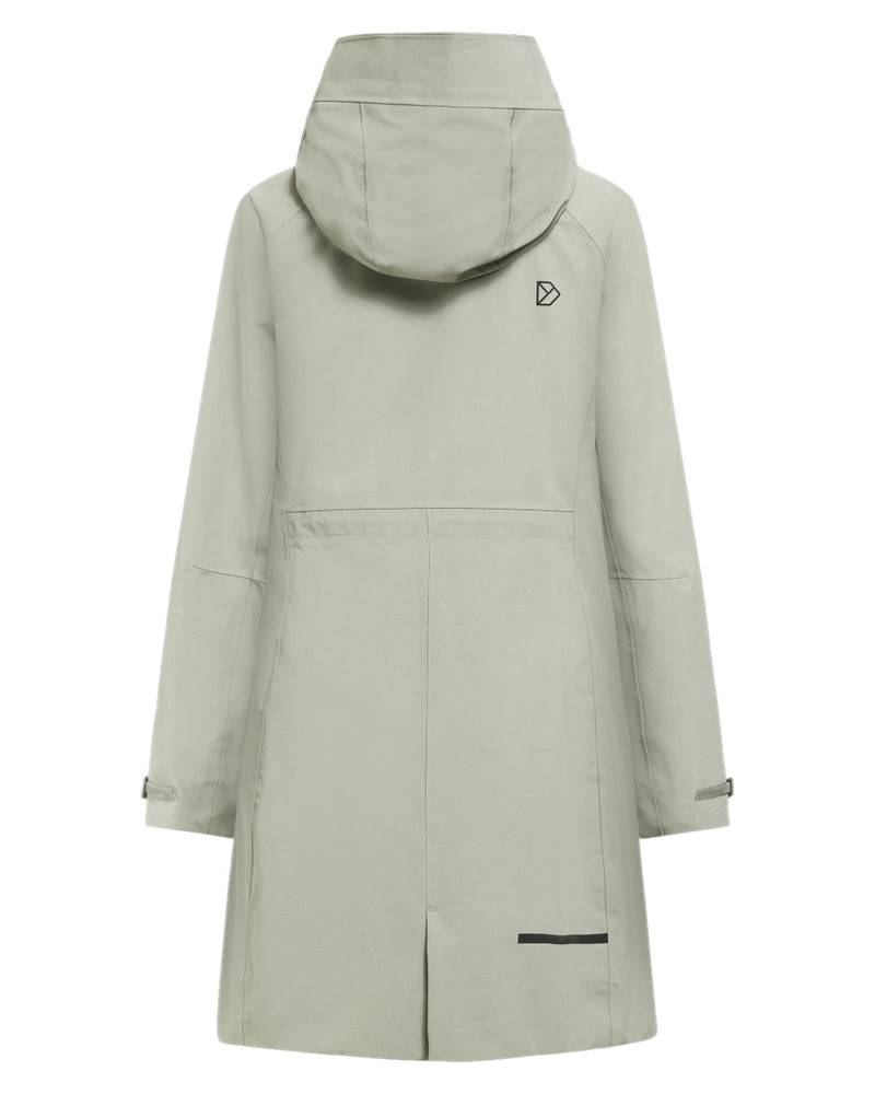 Wilted Leaf coloured Didriksons Womens Parka on white background 