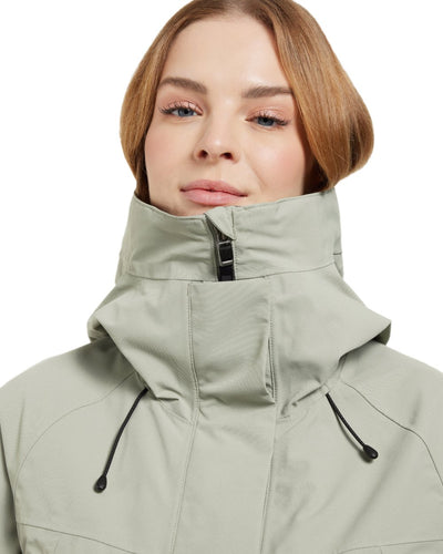 Wilted Leaf coloured Didriksons Womens Parka on white background #colour_wilted-leaf