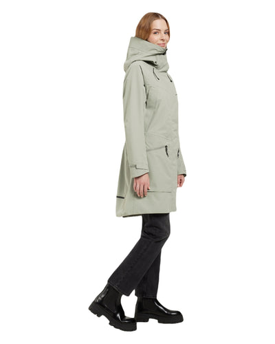 Wilted Leaf coloured Didriksons Womens Parka on white background #colour_wilted-leaf