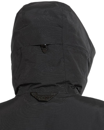 Black Coloured Didriksons Leya Womens Parka Long 3 on white background #colour_black