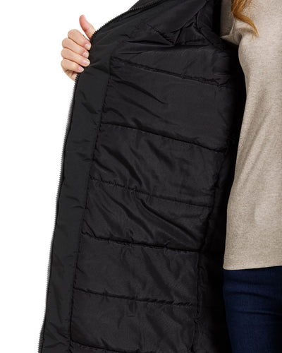 Black Coloured Didriksons Leya Womens Parka Long 3 on white background #colour_black