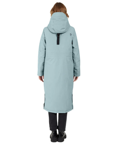 Factory Blue coloured Didriksons Leya Womens Parka Long 3 on white background #colour_factory-blue